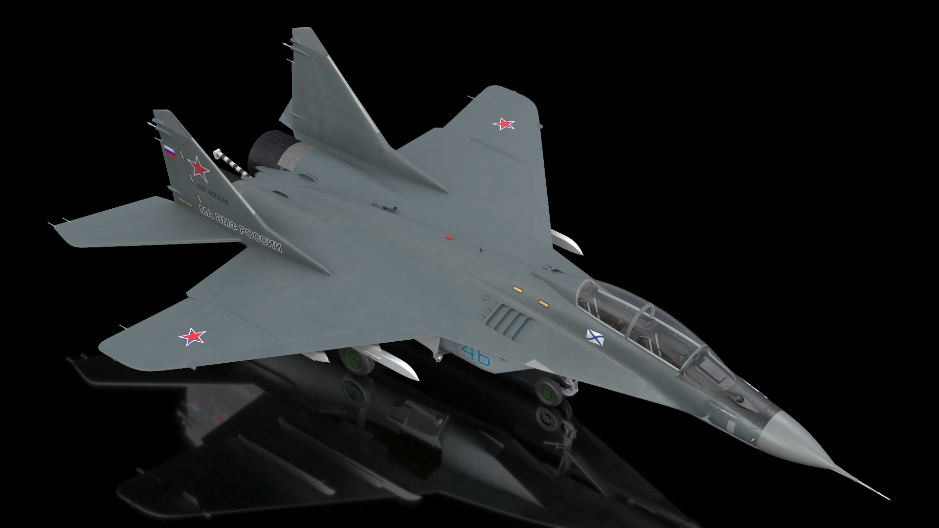 3D MiG 29 KUBR Russian Tandem Fighter Aircraft model