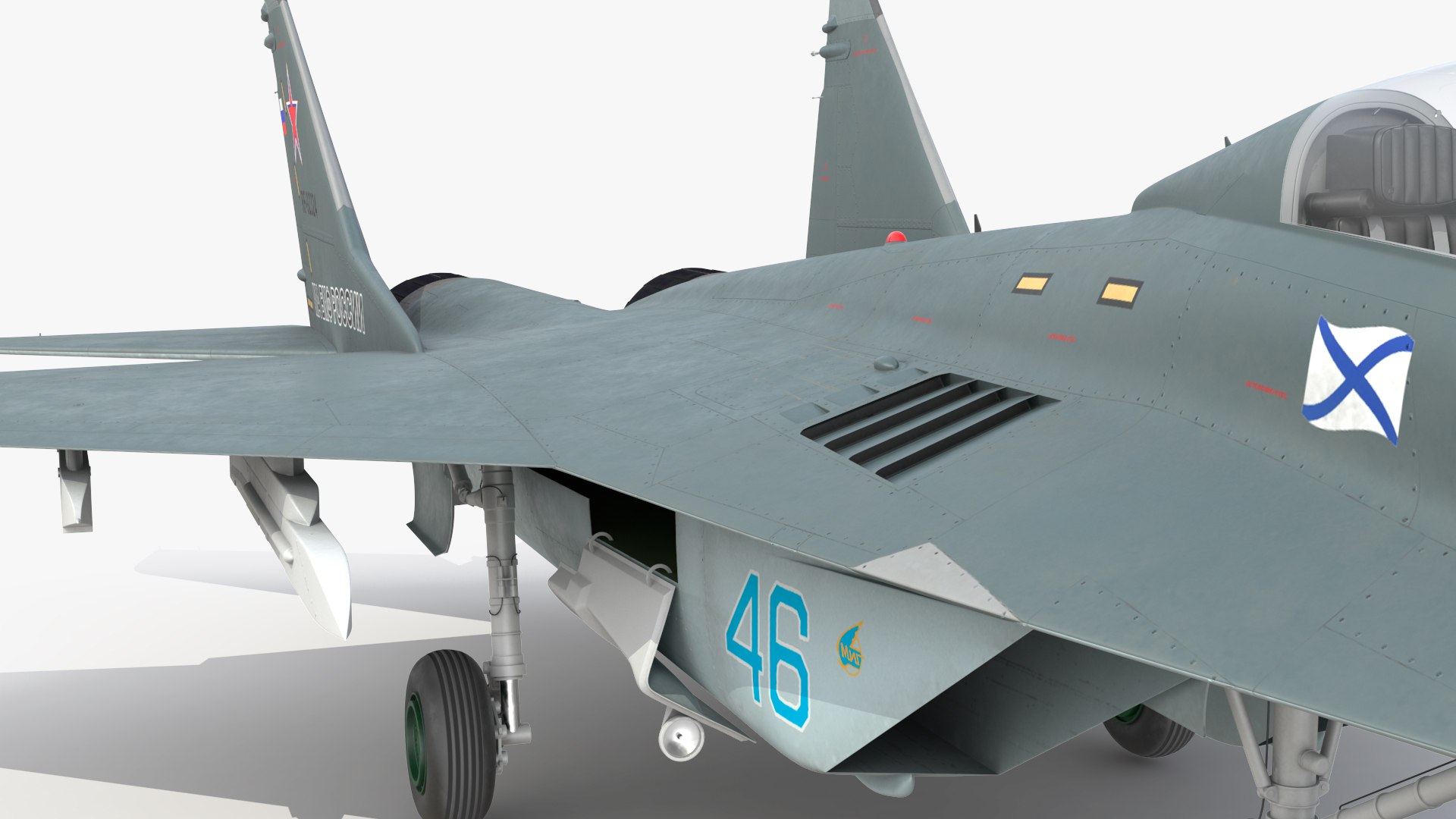 3D MiG 29 KUBR Russian Tandem Fighter Aircraft model