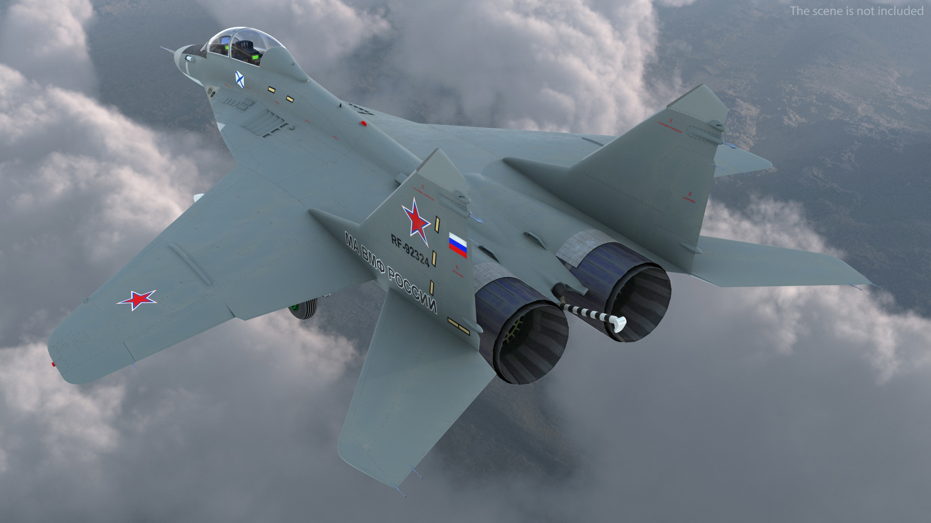 3D MiG 29 KUBR Russian Tandem Fighter Aircraft model