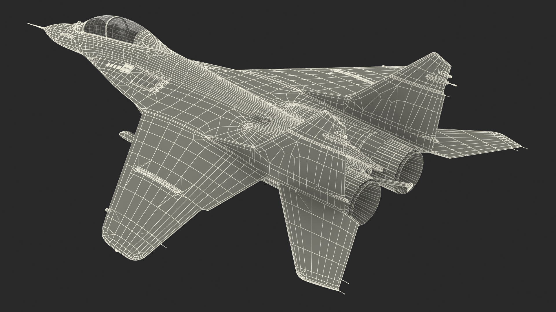 3D MiG 29 KUBR Russian Tandem Fighter Aircraft model