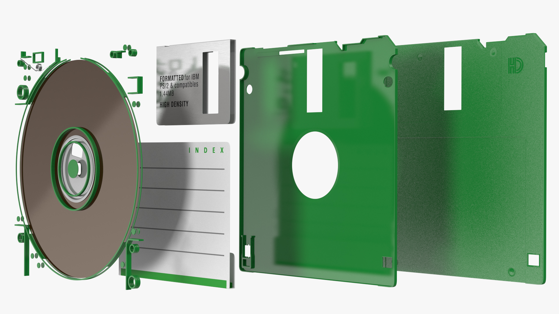 Double Sided Micro Diskette 3D