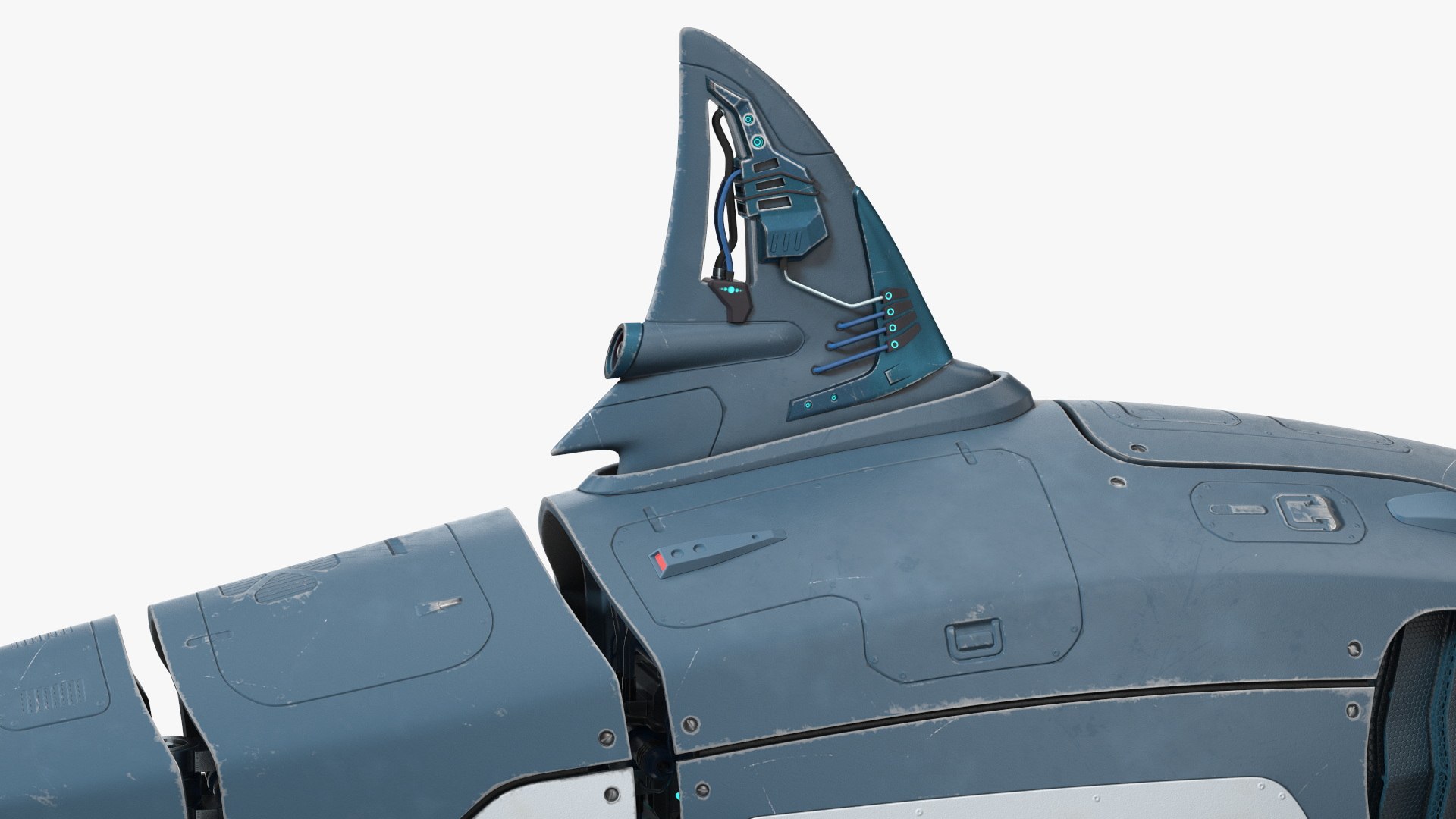 Shark Robot Animated Rigged 3D