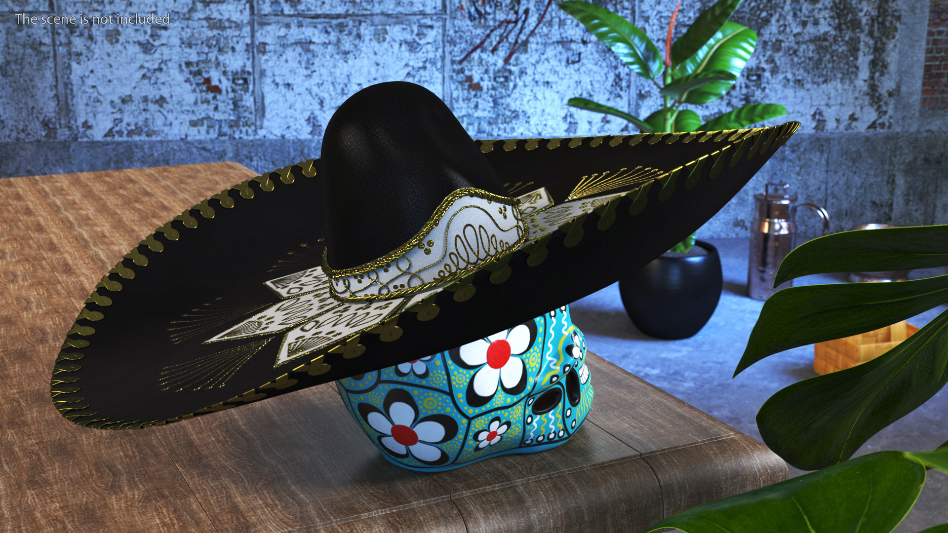 3D model Mariachi Calavera Cielo Alegre