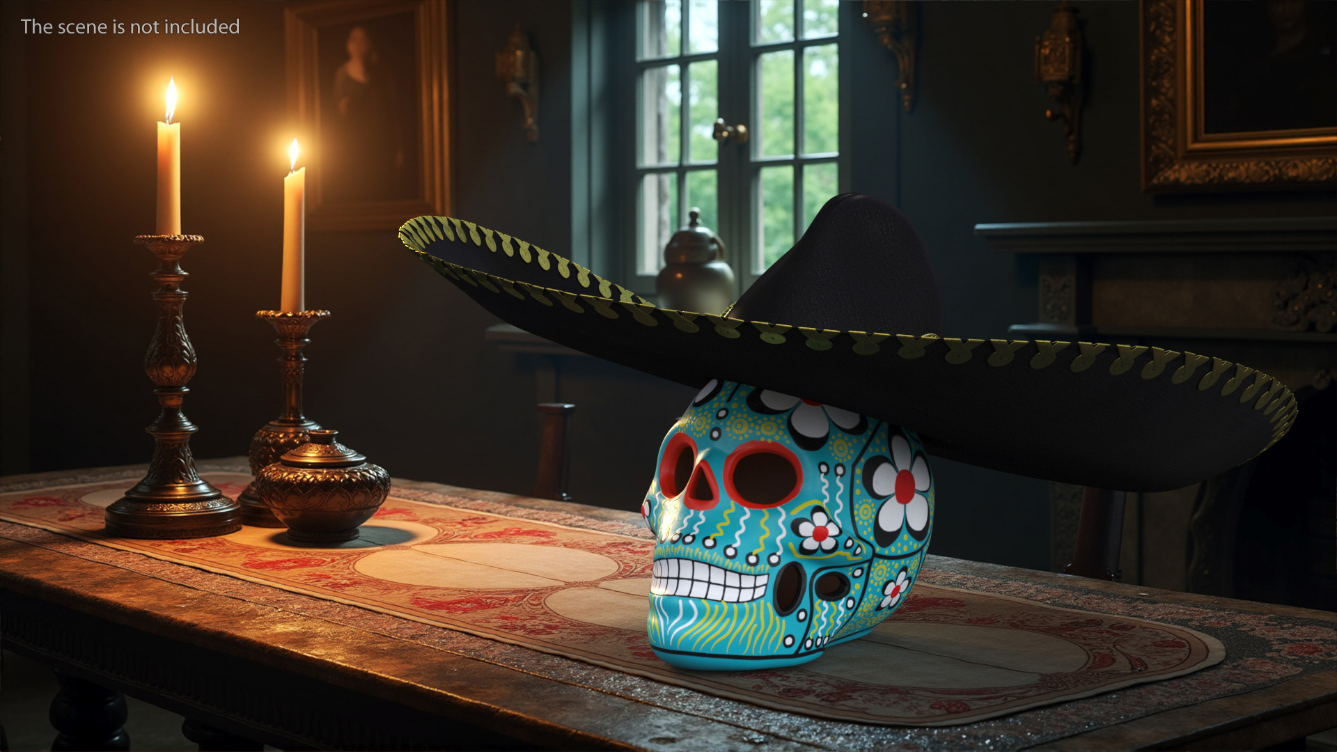 3D model Mariachi Calavera Cielo Alegre