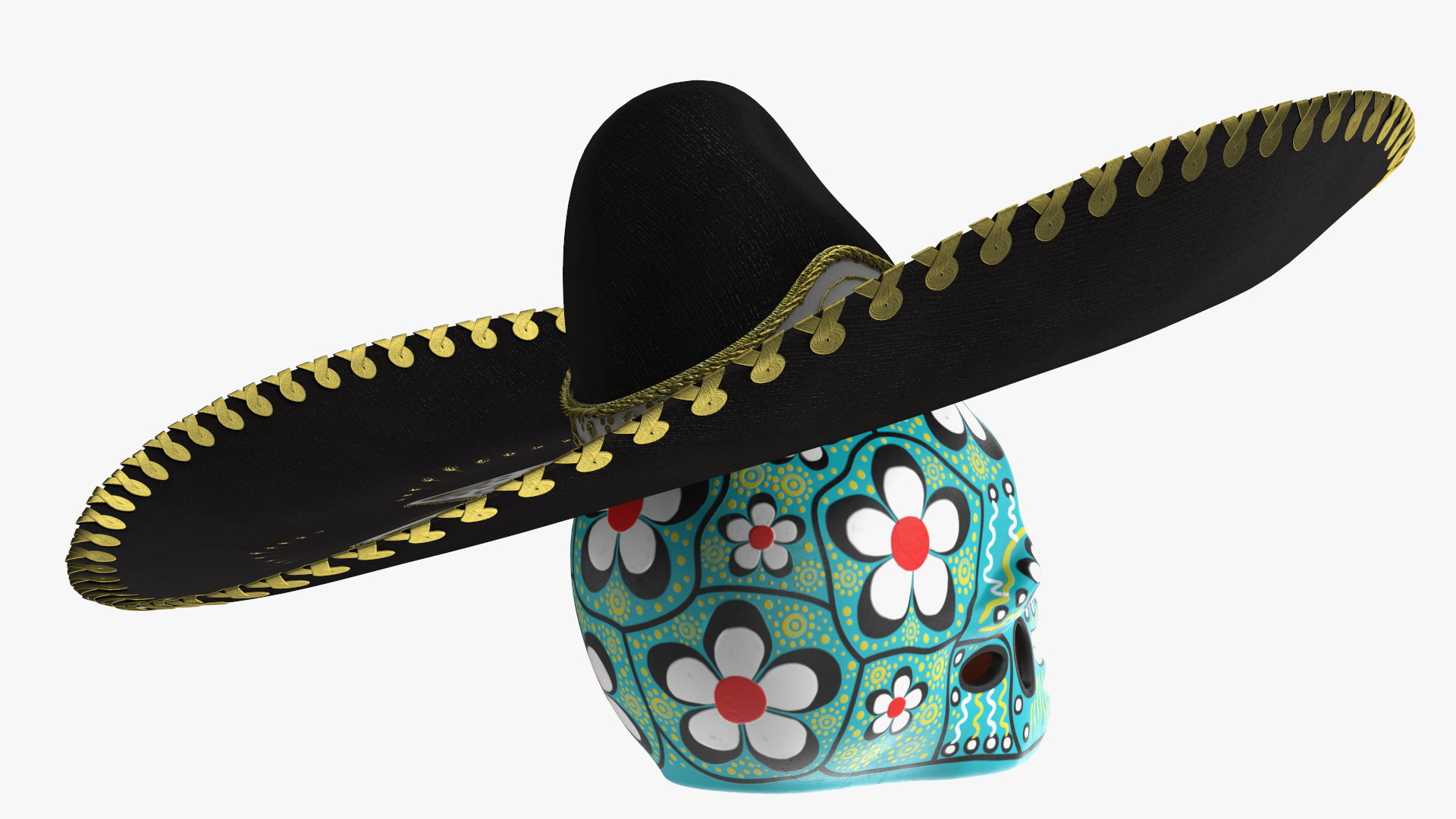 3D model Mariachi Calavera Cielo Alegre