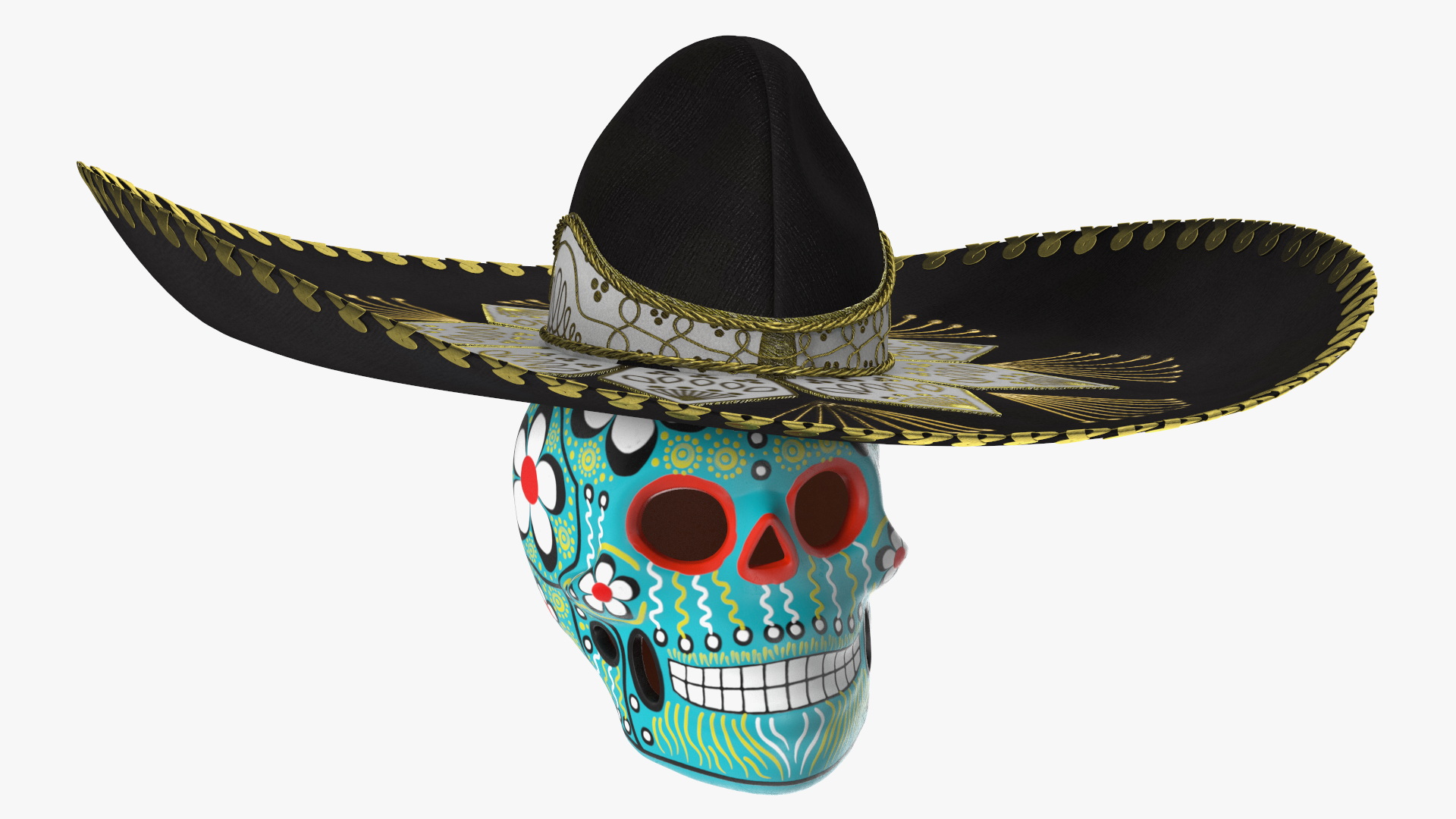 3D model Mariachi Calavera Cielo Alegre