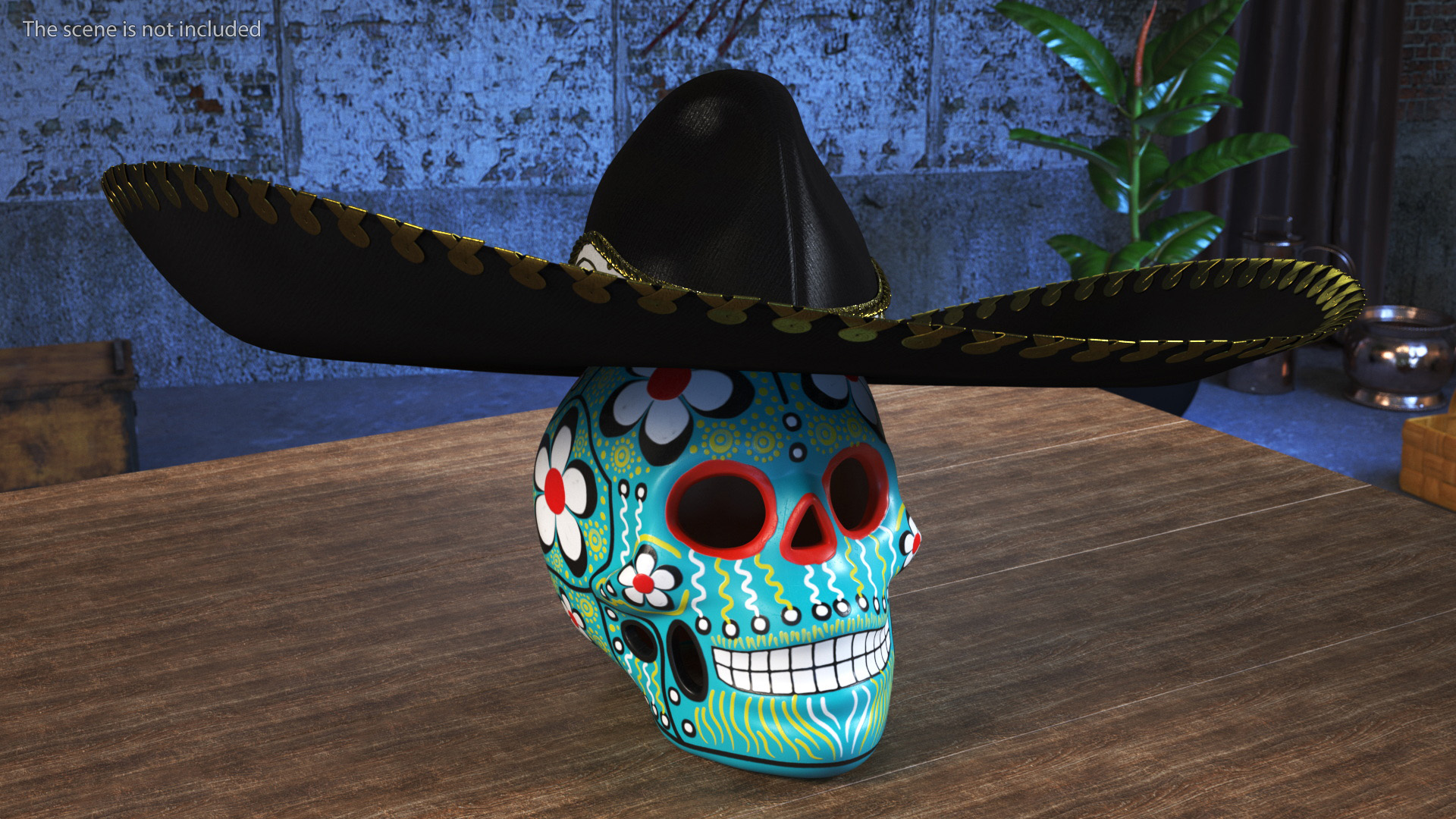 3D model Mariachi Calavera Cielo Alegre