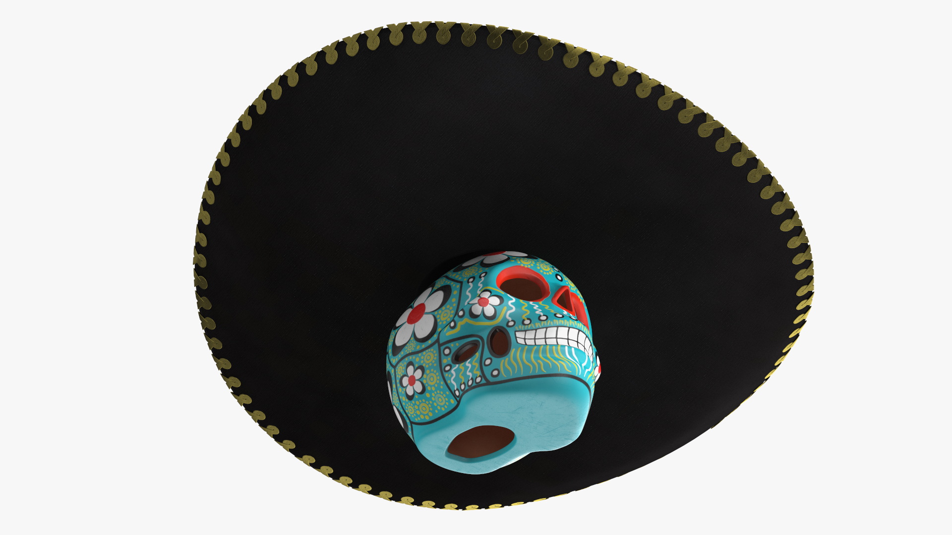 3D model Mariachi Calavera Cielo Alegre