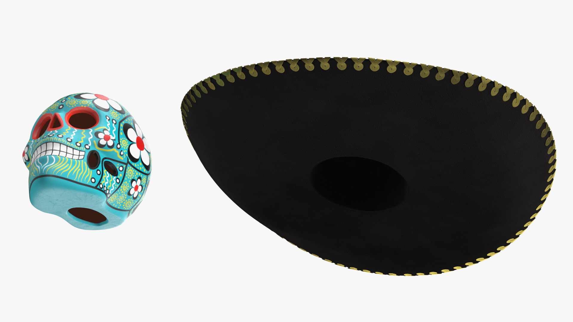 3D model Mariachi Calavera Cielo Alegre