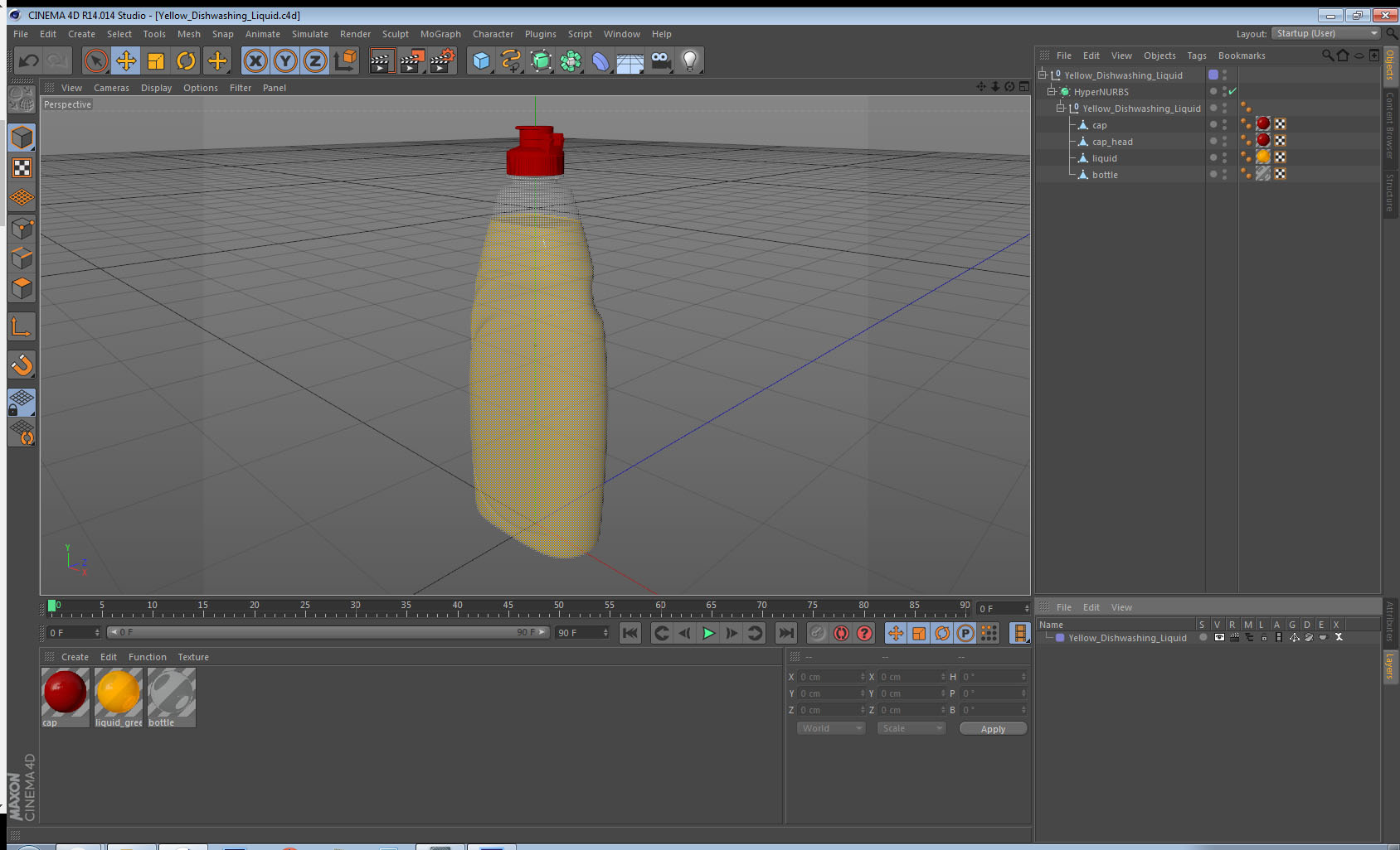 3D model Yellow Dishwashing Liquid