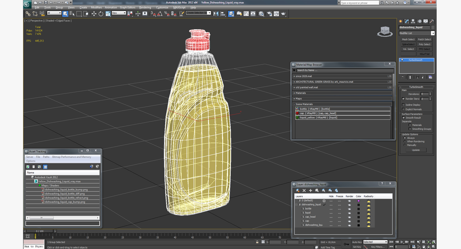 3D model Yellow Dishwashing Liquid