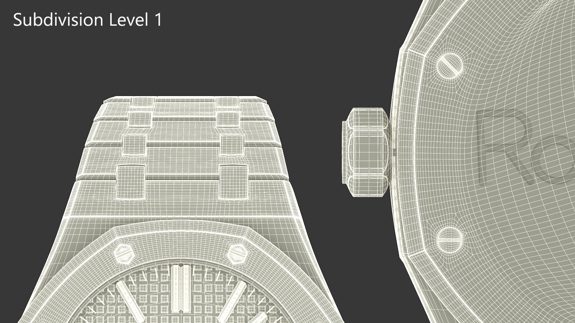 3D model Audemars Piguet Royal Oak Silver-Toned Two-Tone Grande Tapisserie