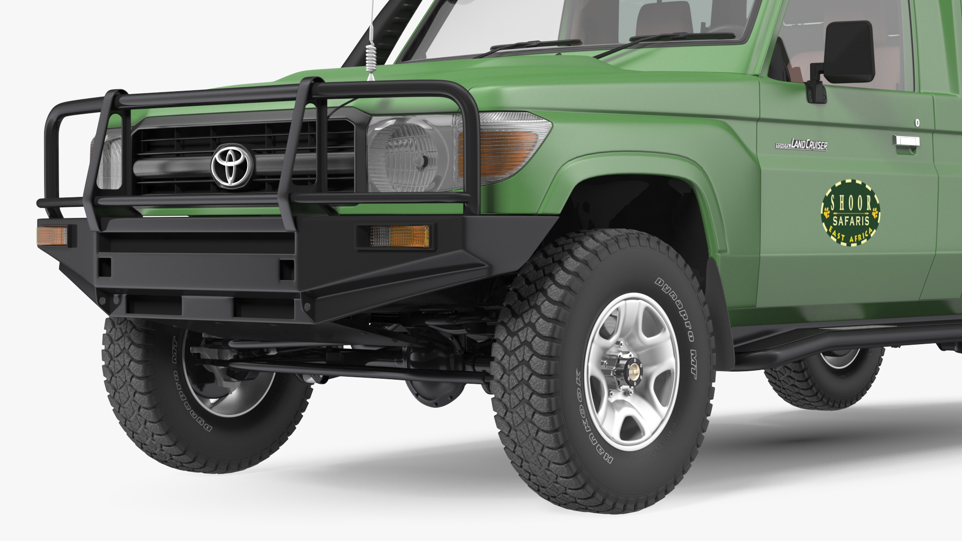 3D Toyota Land Cruiser Safari Green Clean model