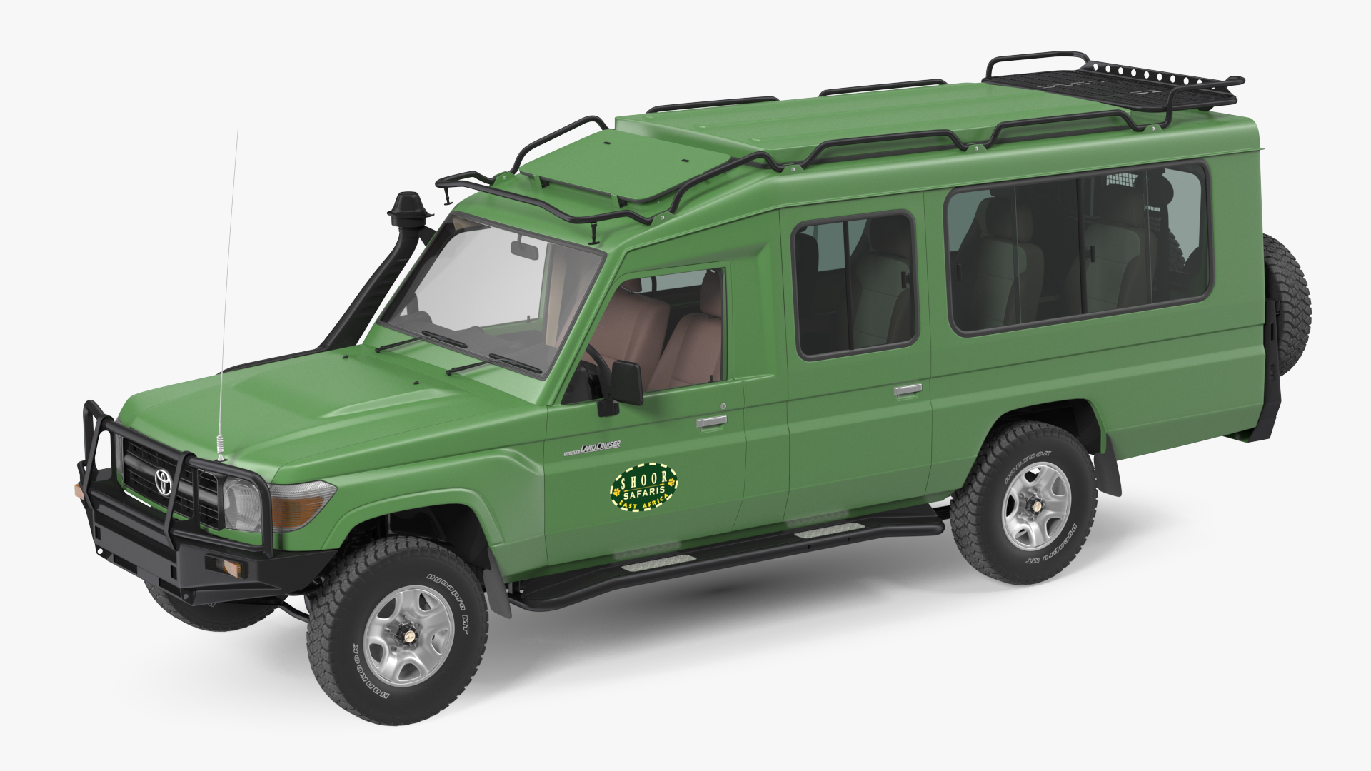 3D Toyota Land Cruiser Safari Green Clean model