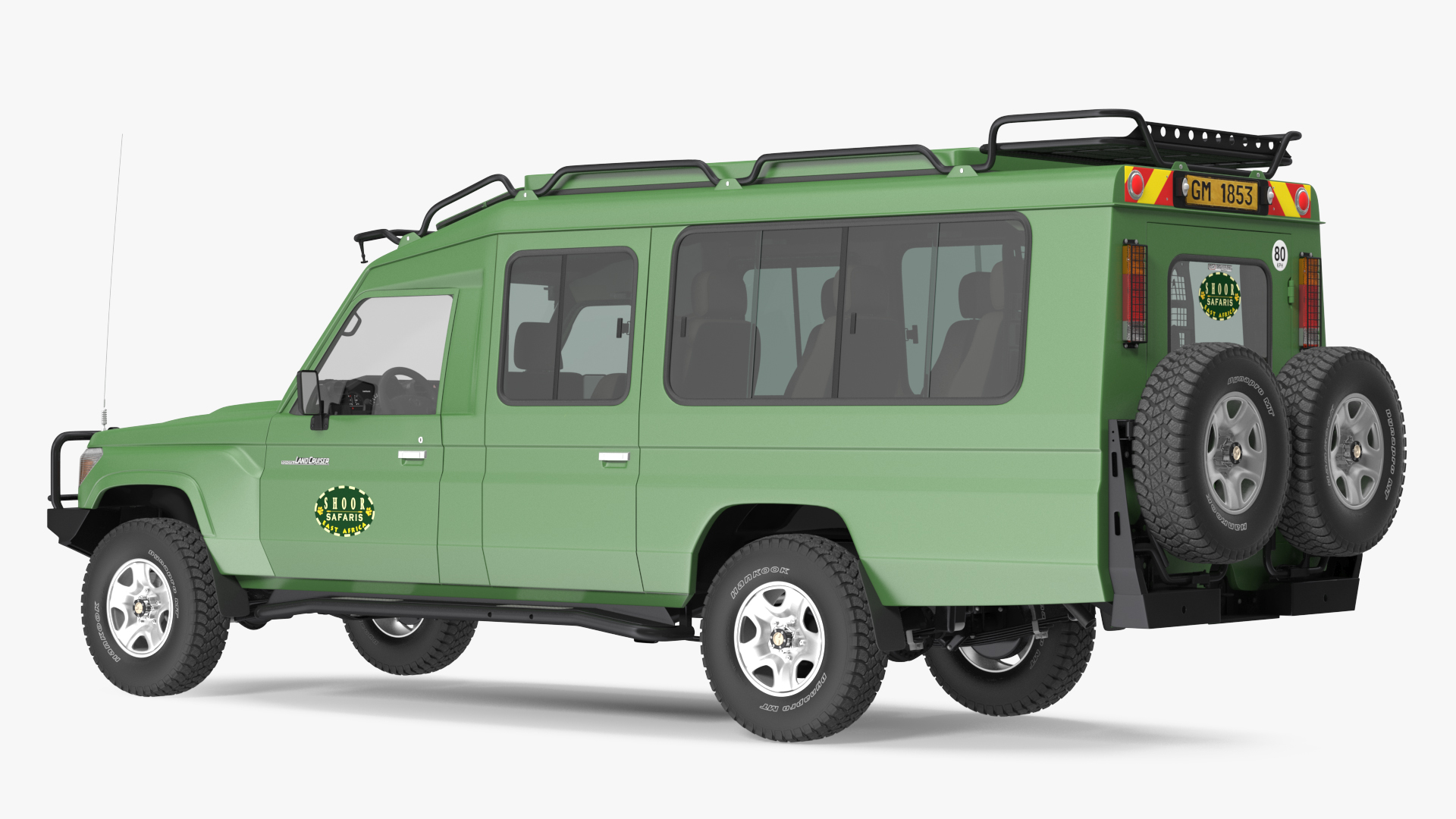 3D Toyota Land Cruiser Safari Green Clean model