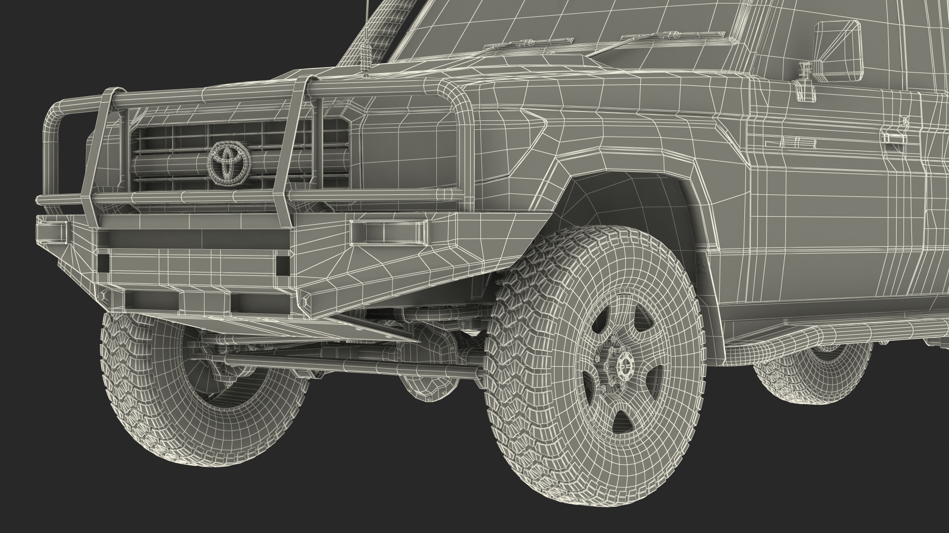 3D Toyota Land Cruiser Safari Green Clean model