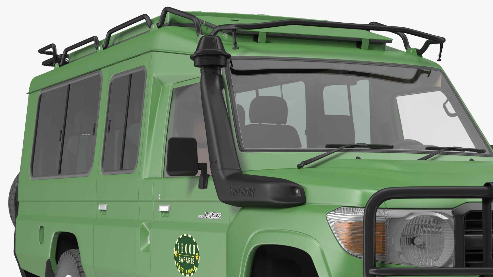 3D Toyota Land Cruiser Safari Green Clean model