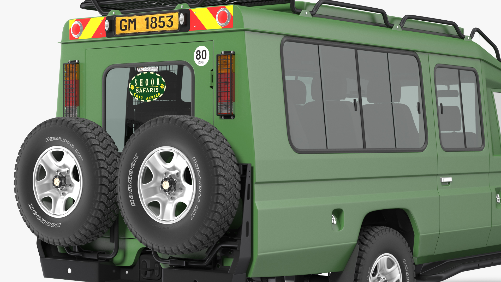 3D Toyota Land Cruiser Safari Green Clean model