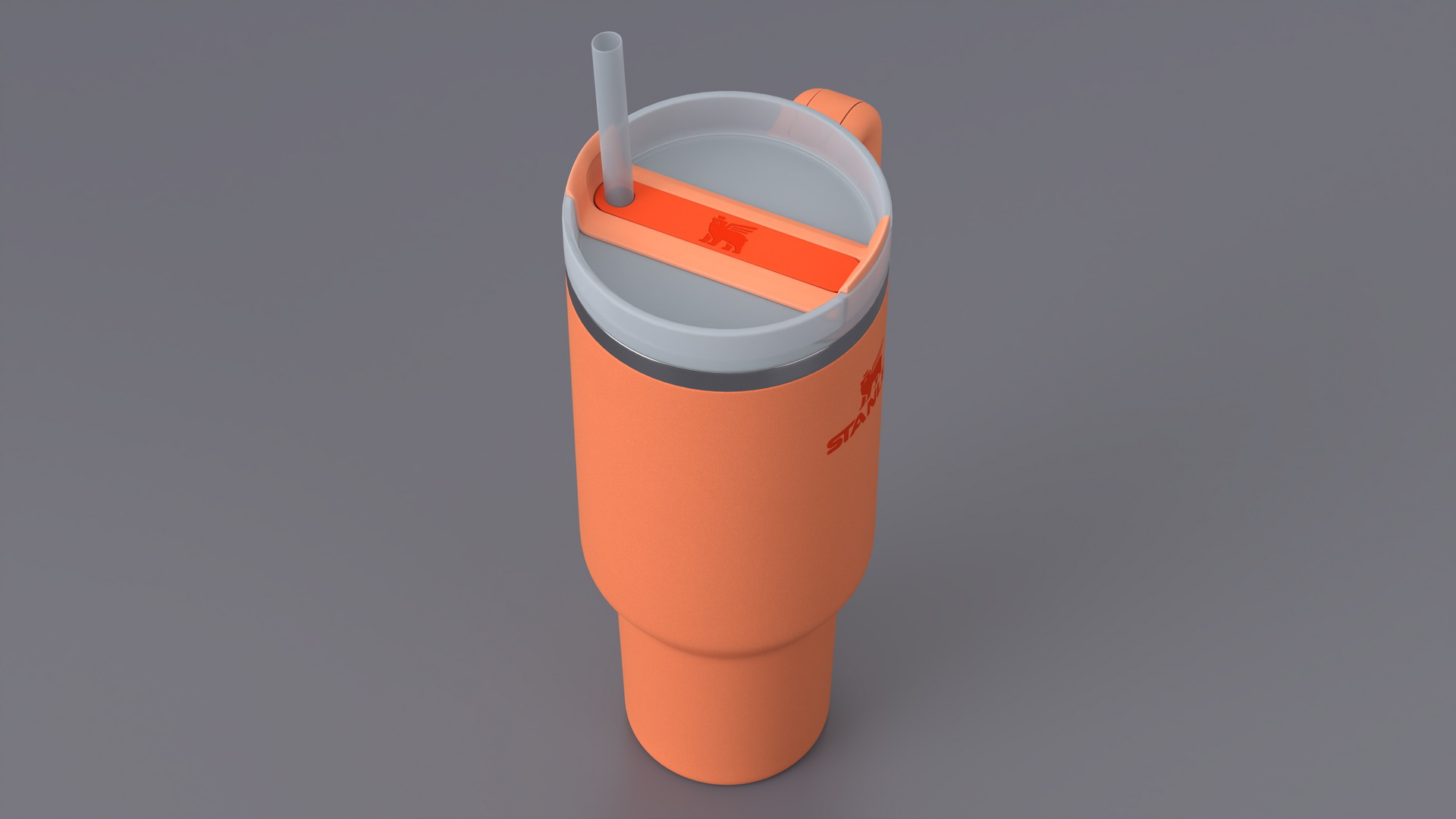 3D Travel Tumbler Quencher Stanley Orange model