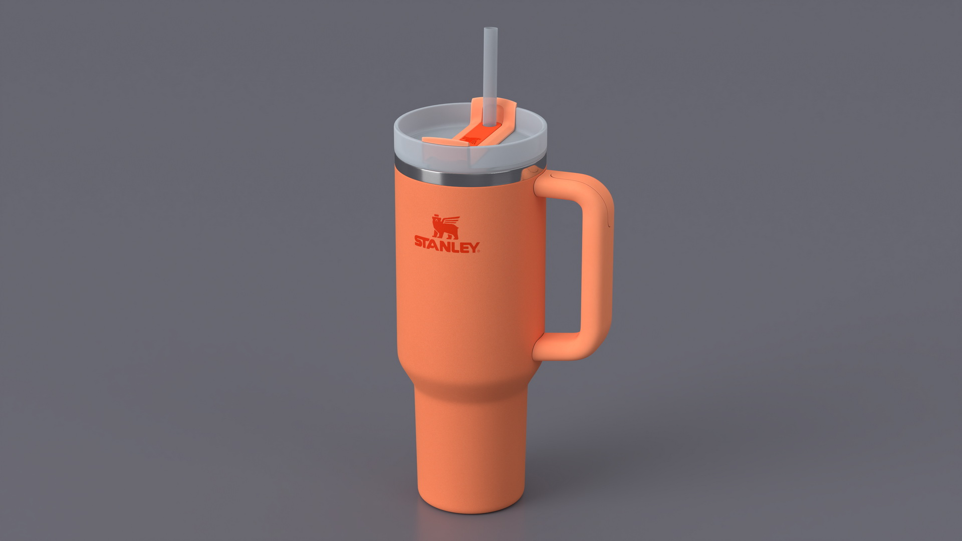 3D Travel Tumbler Quencher Stanley Orange model