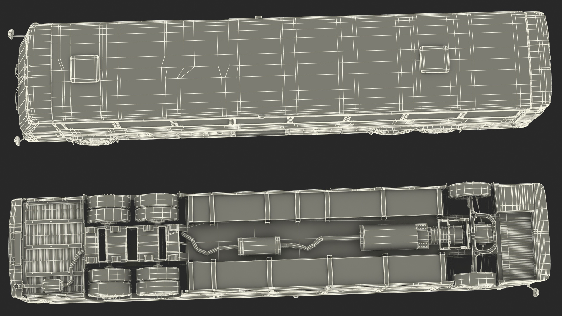 Intercity Bus MCI D4500 Simple Interior 3D model