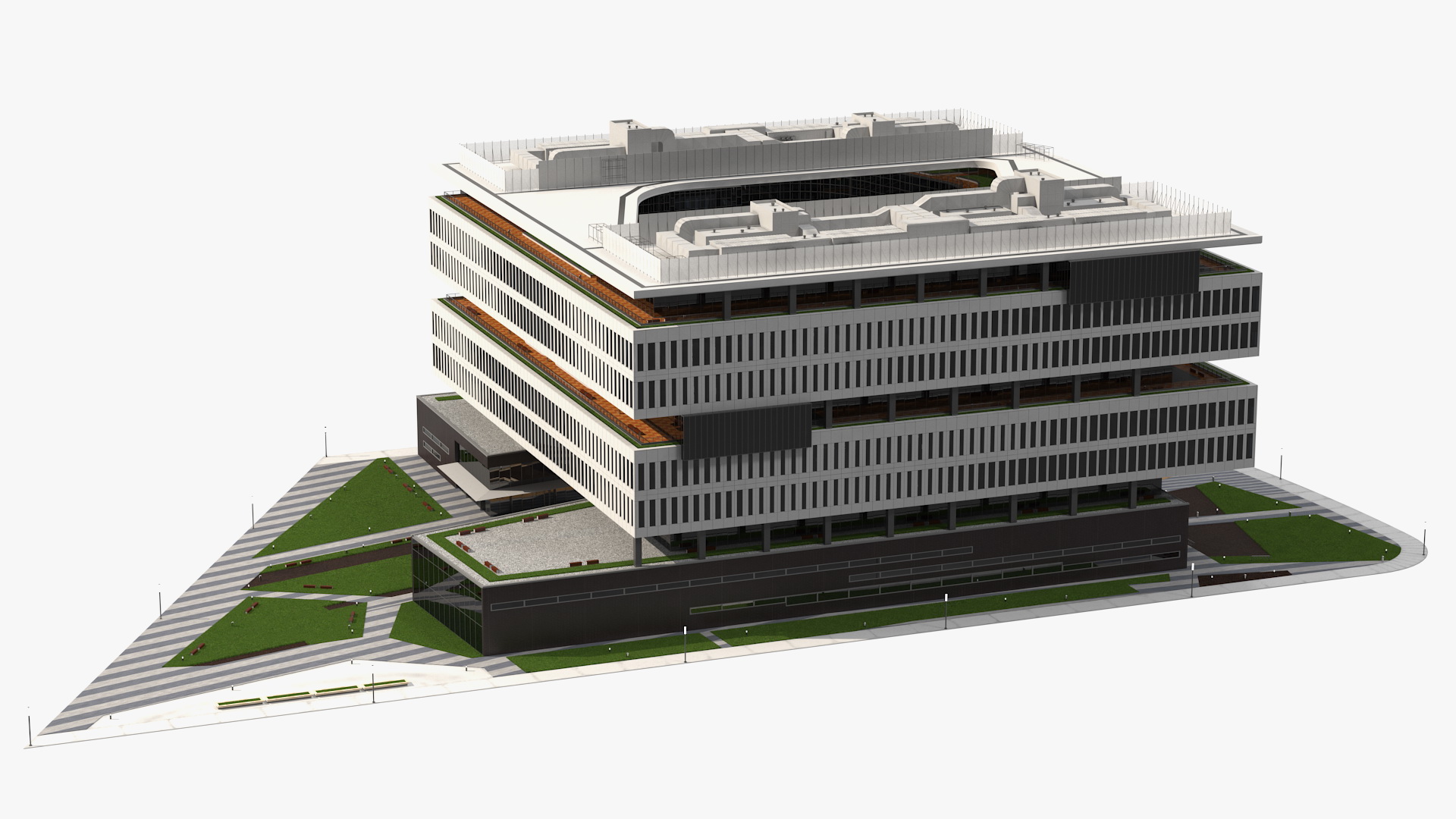 Office Building Fur 3D model