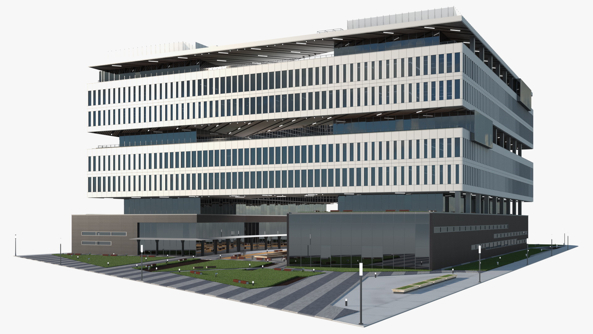 Office Building Fur 3D model