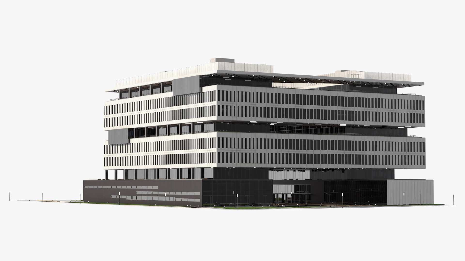 Office Building Fur 3D model