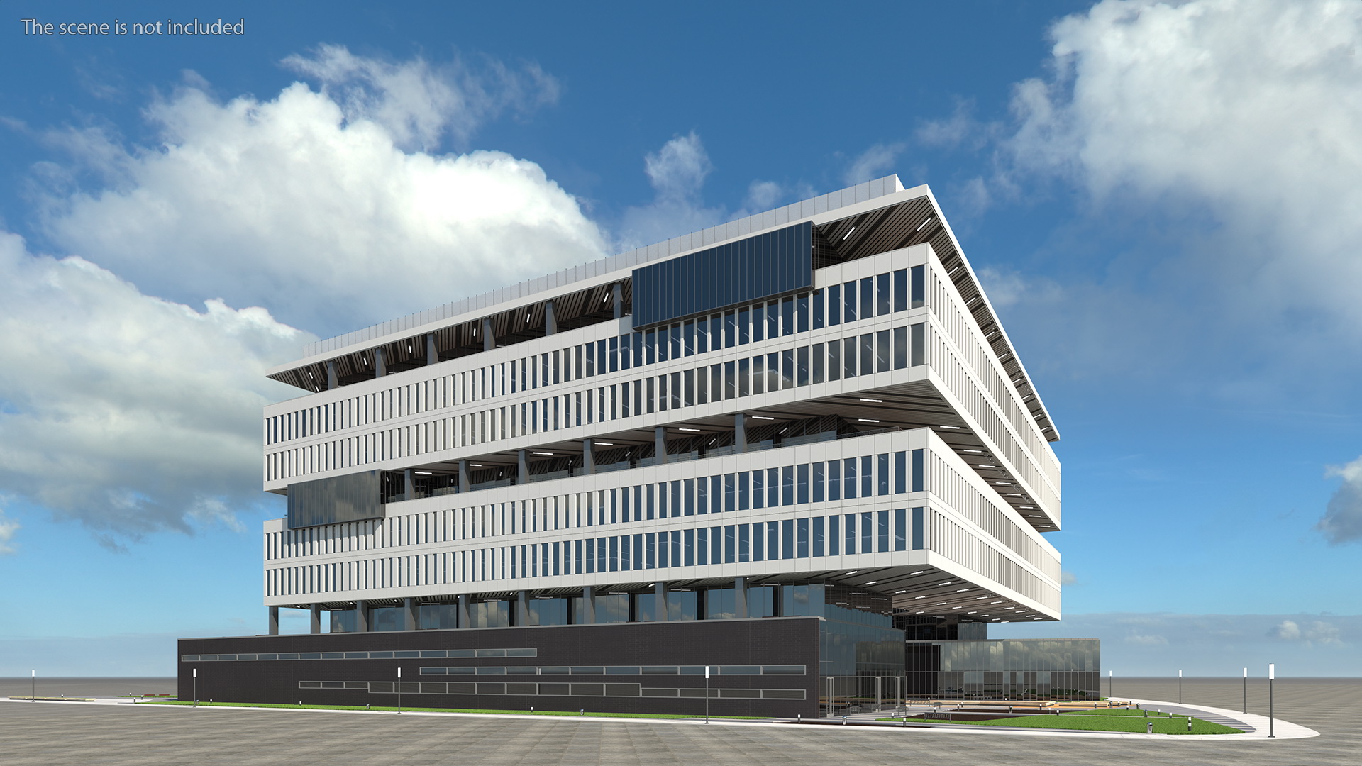 Office Building Fur 3D model