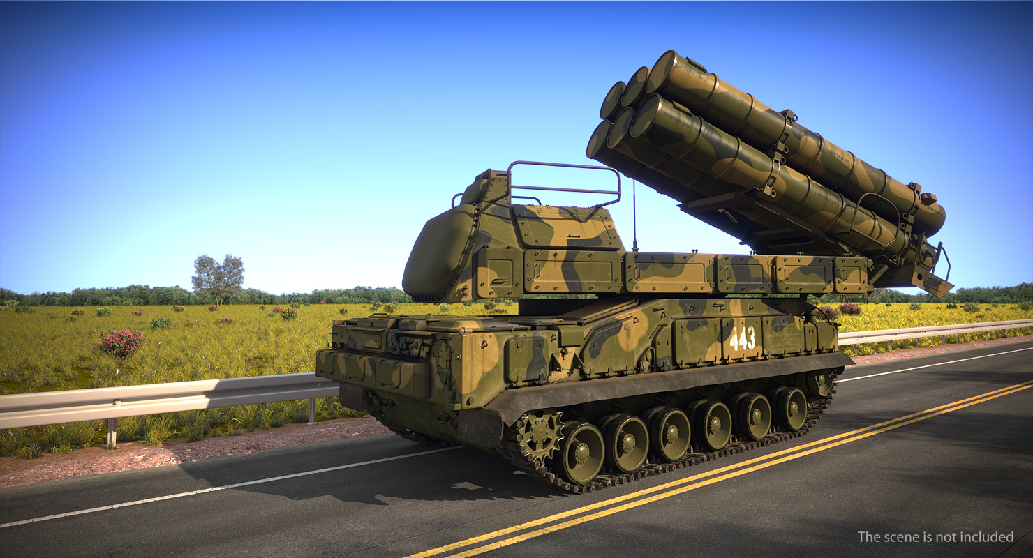 Rockets with Radar Camo Air Defence System 3D