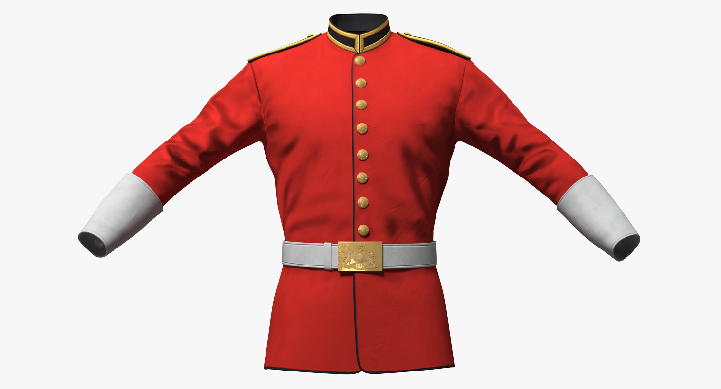 British Cavalry Life Guard Uniform 3D model