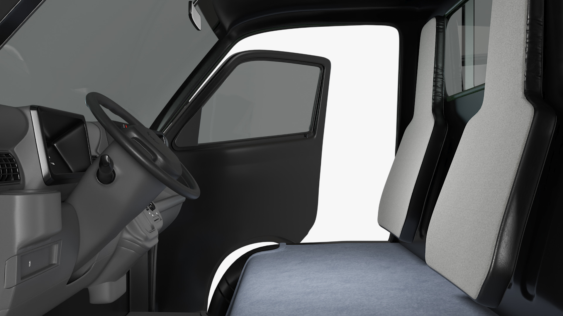 3D model Black Suzuki Carry Truck Simplified