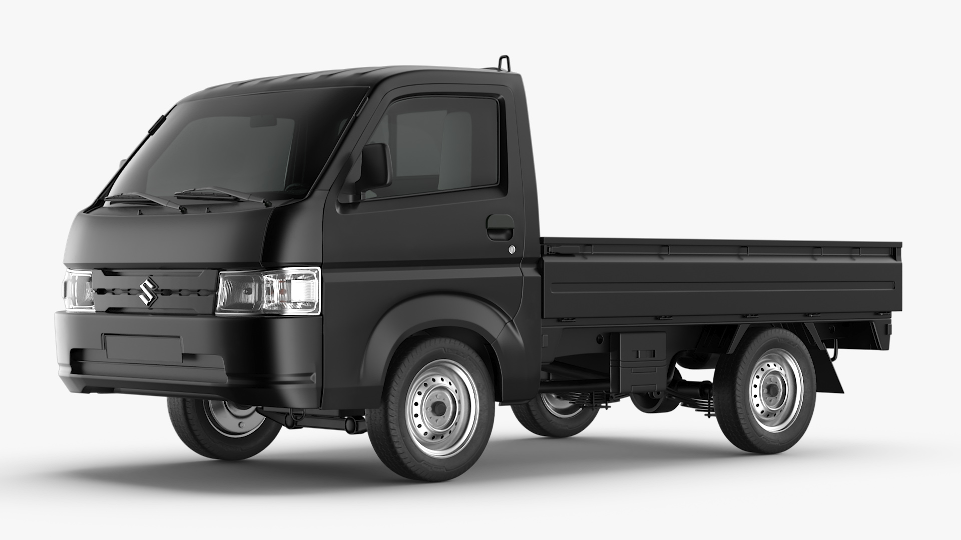 3D model Black Suzuki Carry Truck Simplified