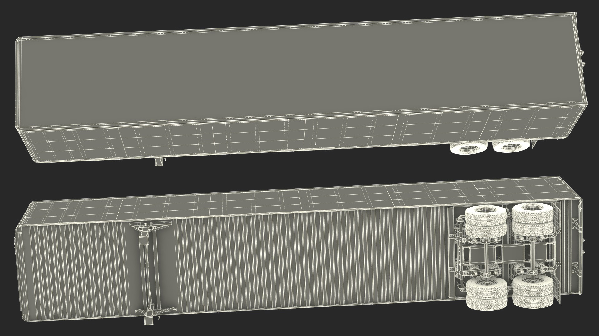 3D Standalone Semi Trailer model