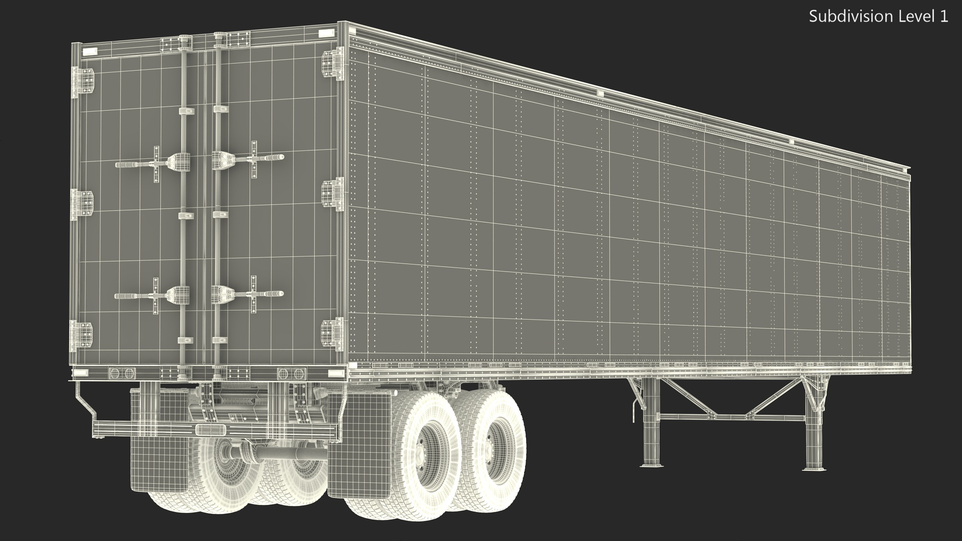 3D Standalone Semi Trailer model