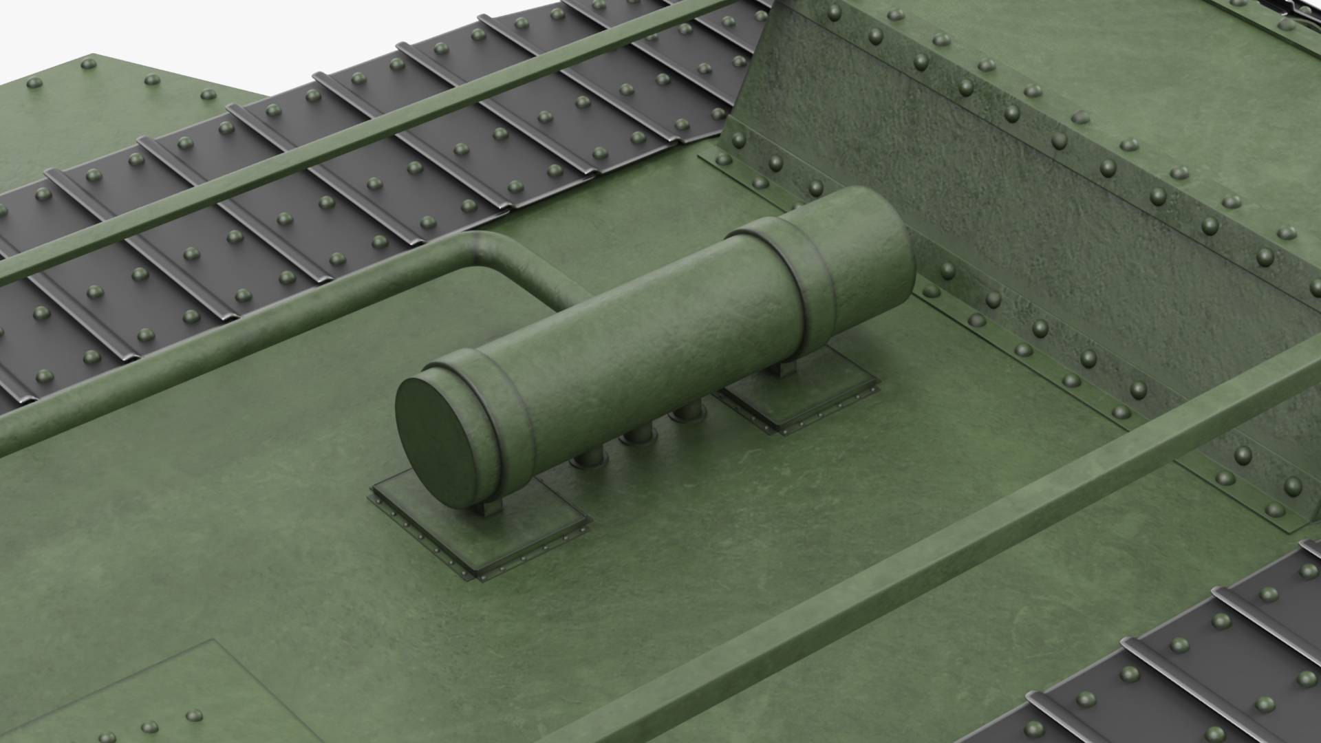 3D Tank MK 4 Male Green Rigged for Cinema 4D