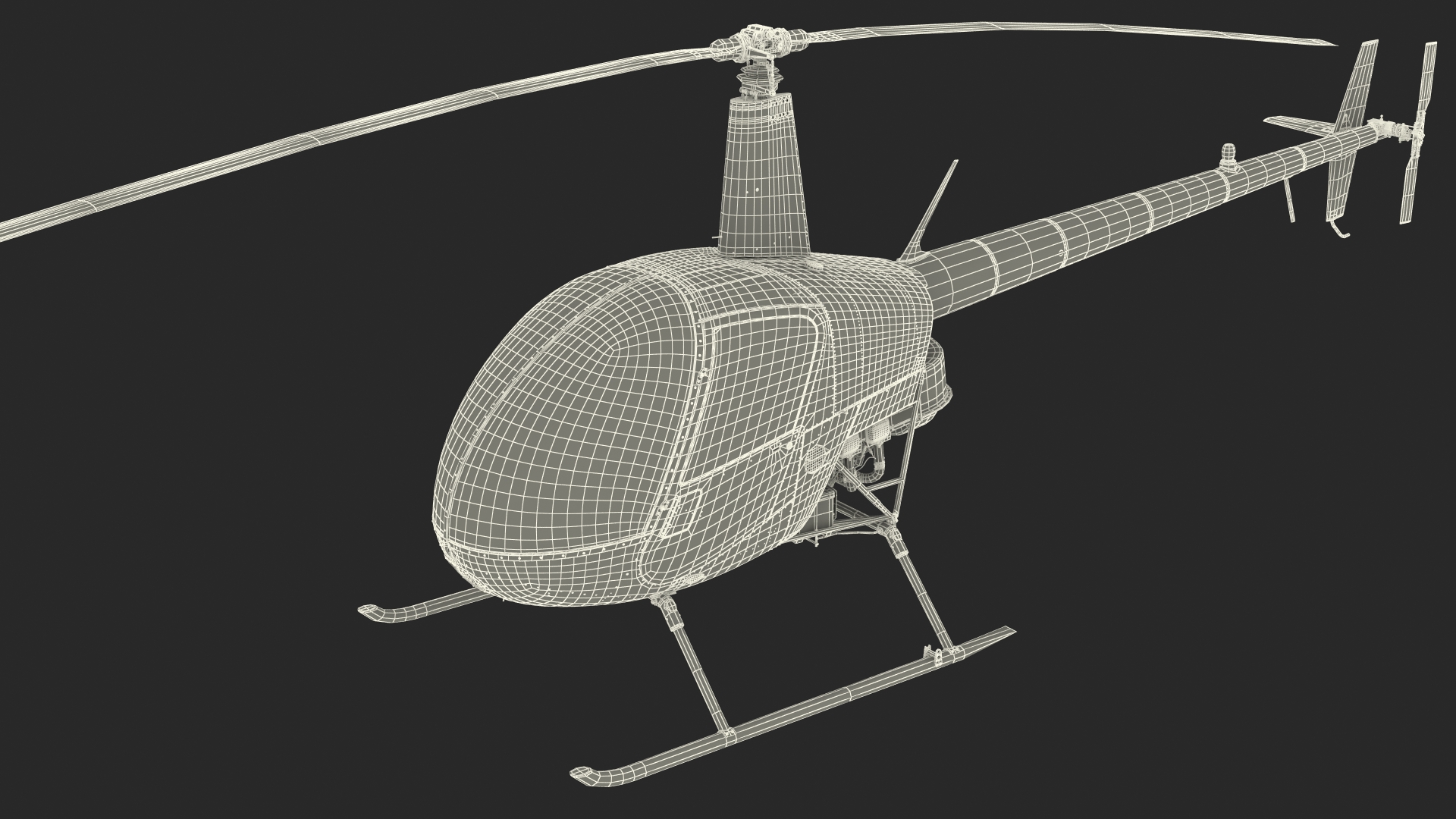 3D Light Utility Helicopter Rigged