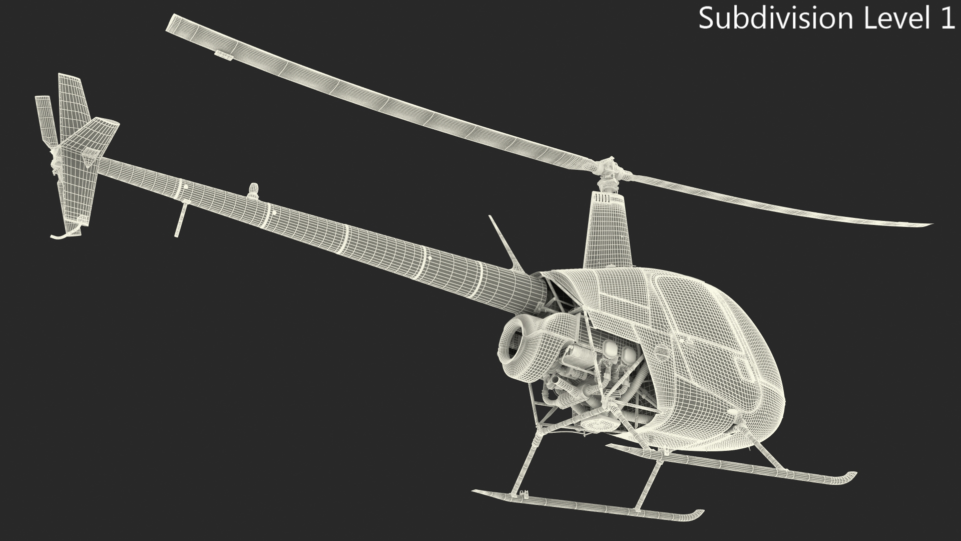 3D Light Utility Helicopter Rigged