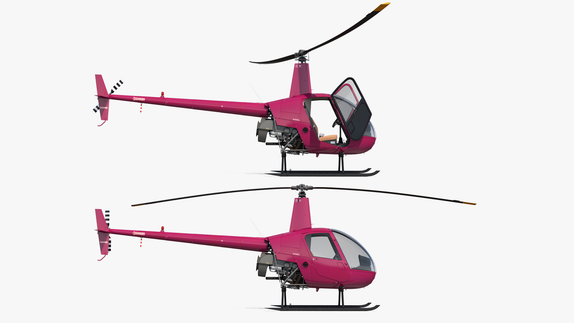 3D Light Utility Helicopter Rigged