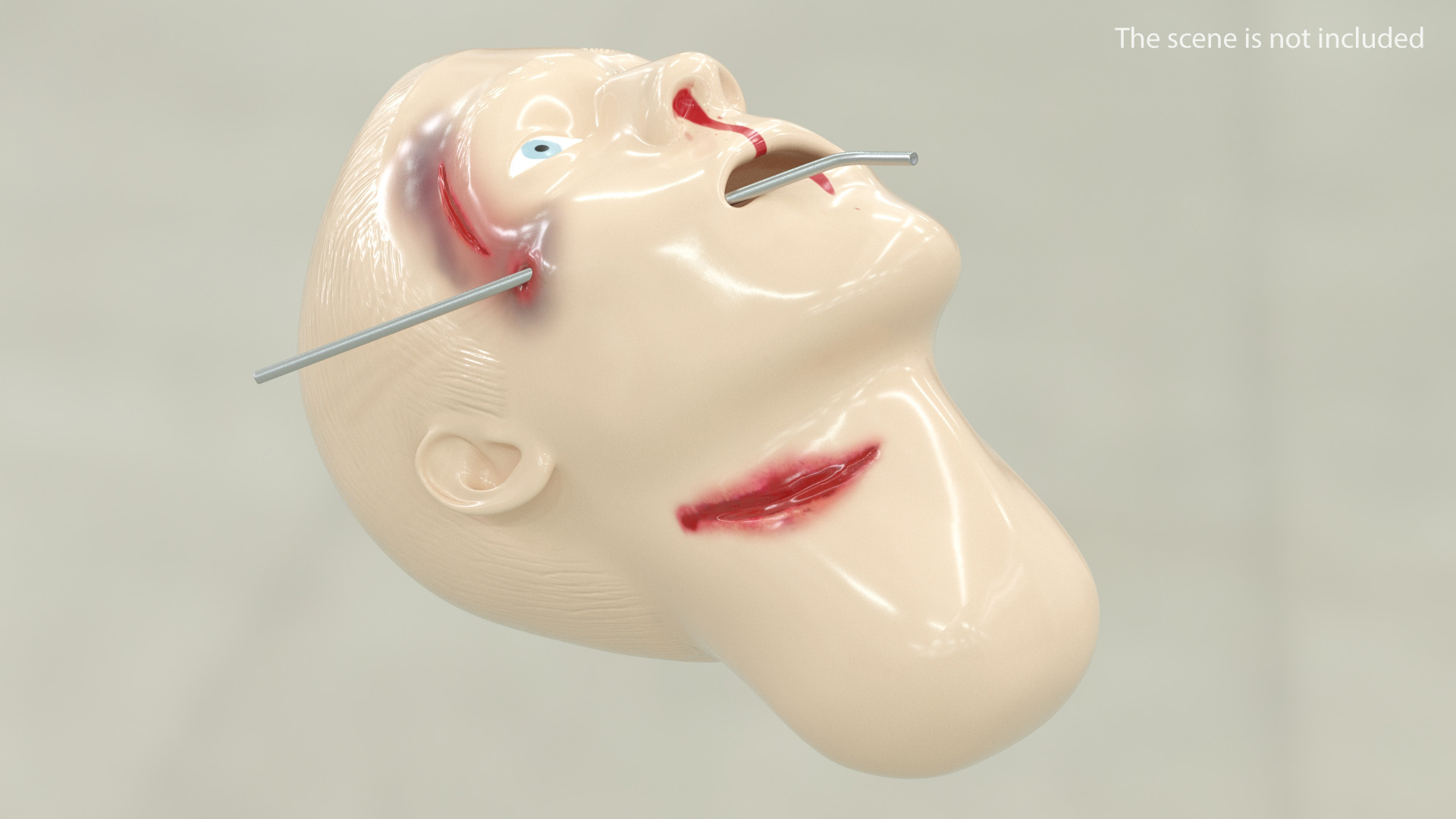 3D Injured Firstaid Mannequin Head