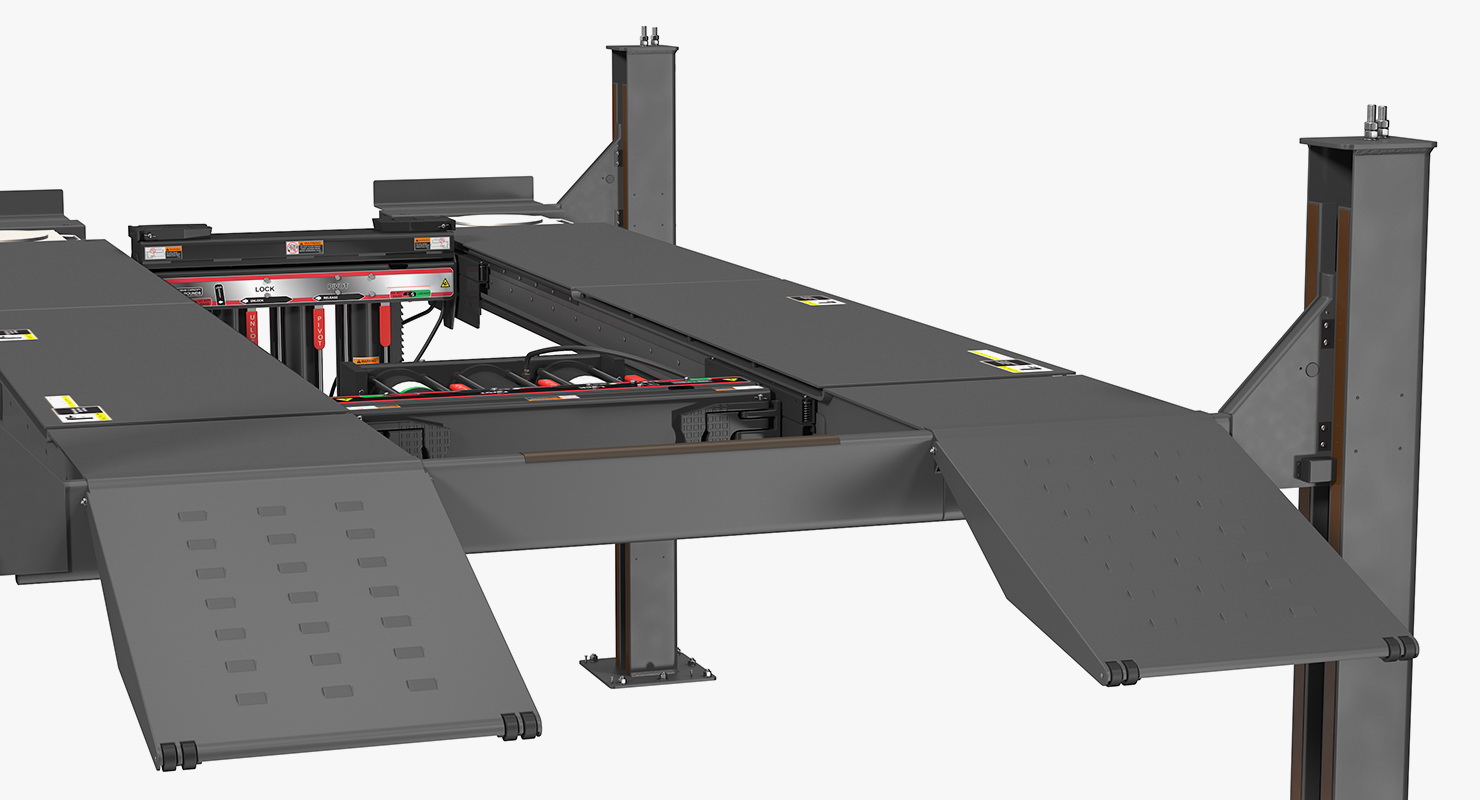 3D 4 Post Car Lift Generic model