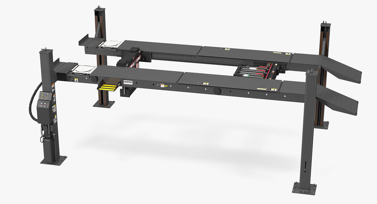 3D 4 Post Car Lift Generic model