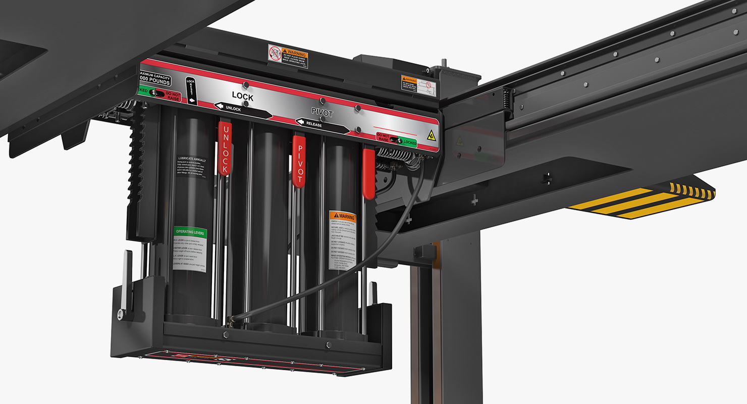 3D 4 Post Car Lift Generic model