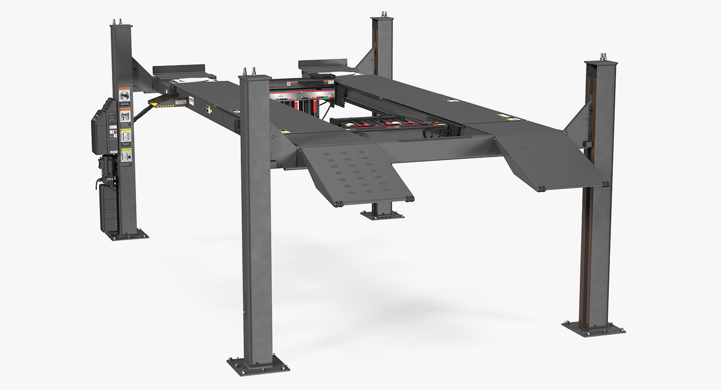 3D 4 Post Car Lift Generic model