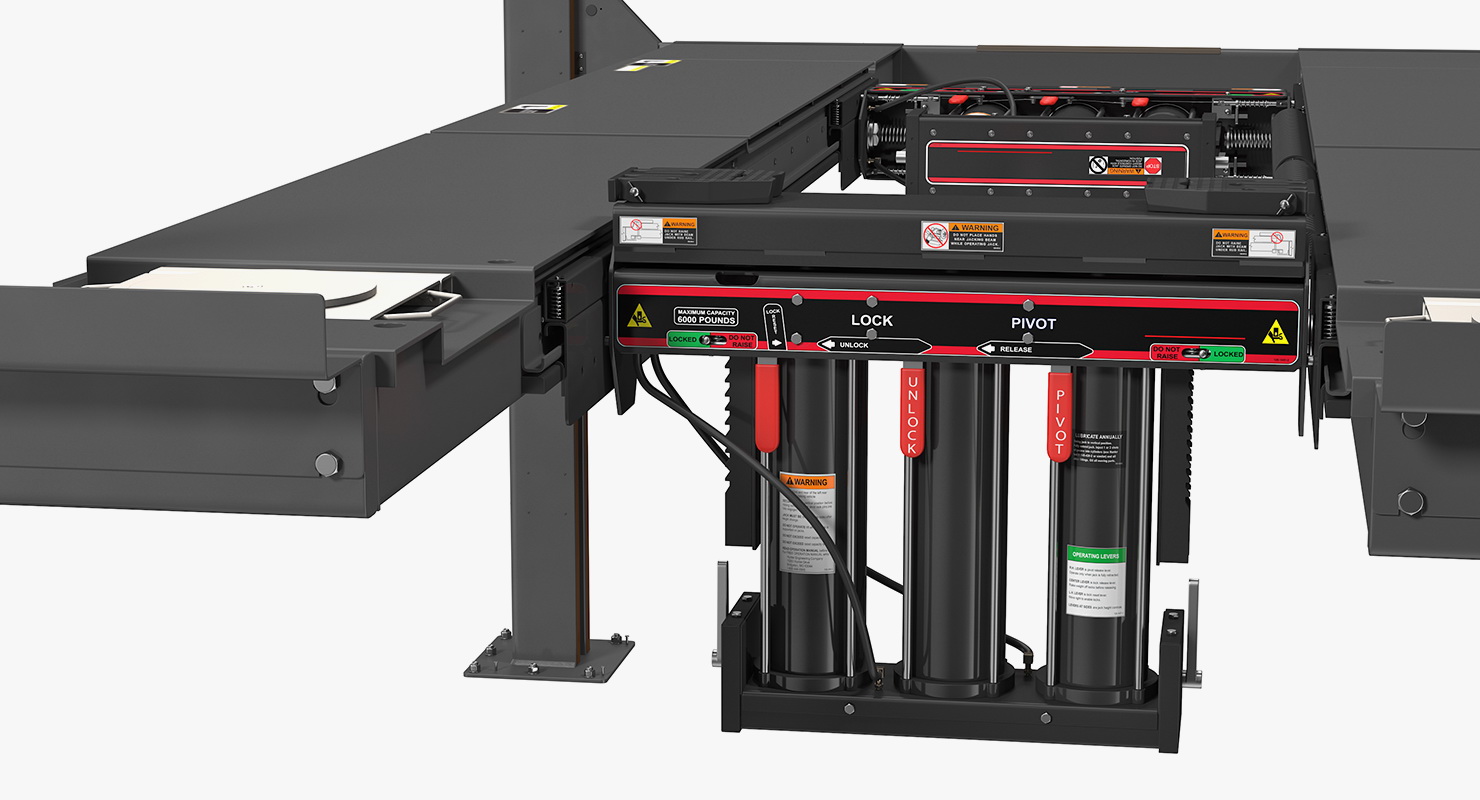 3D 4 Post Car Lift Generic model