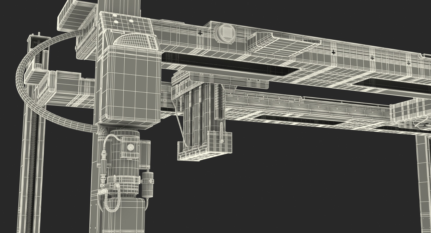 3D 4 Post Car Lift Generic model