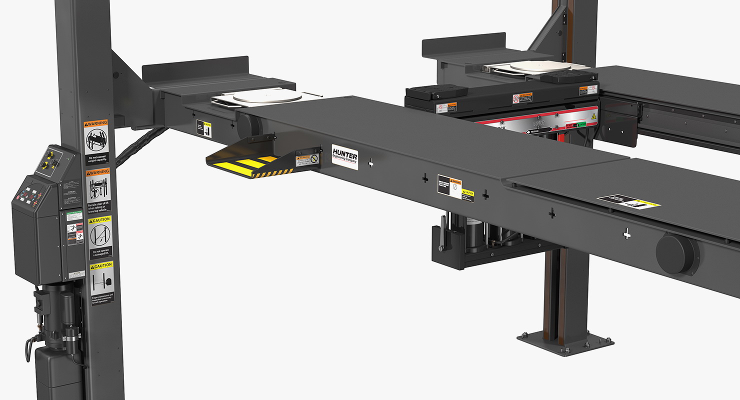 3D 4 Post Car Lift Generic model