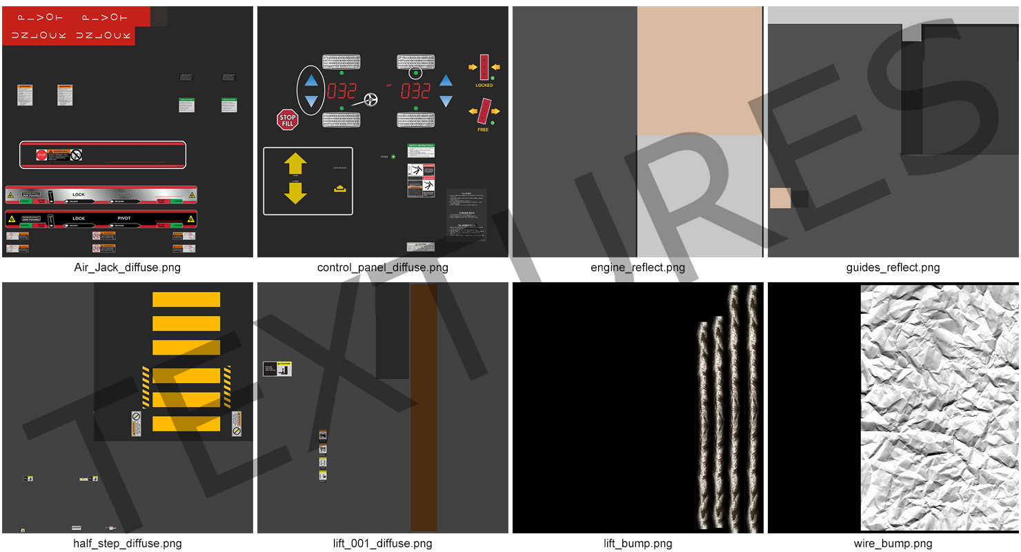 3D 4 Post Car Lift Generic model