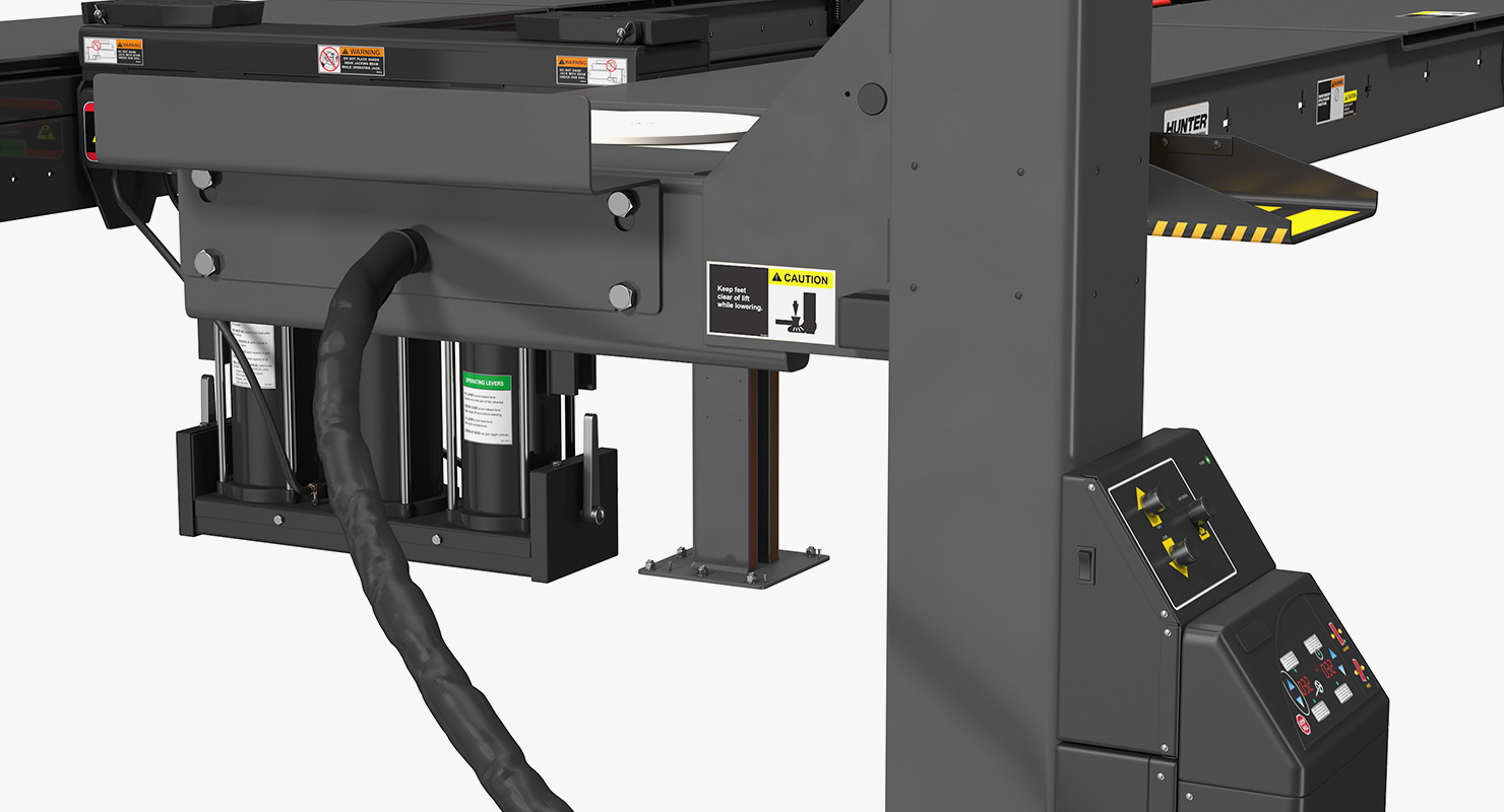 3D 4 Post Car Lift Generic model