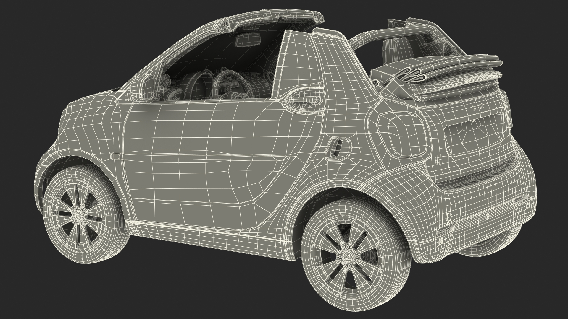 3D model Smart EQ Cabrio